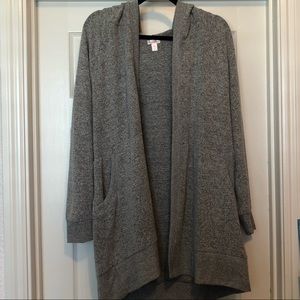Long gray cardigan